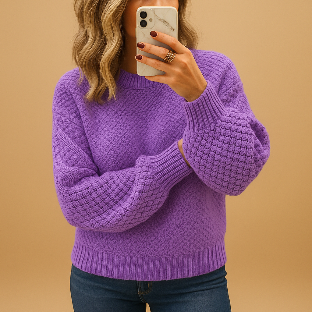 Maryvonne | Pull en maille texturée à col rond