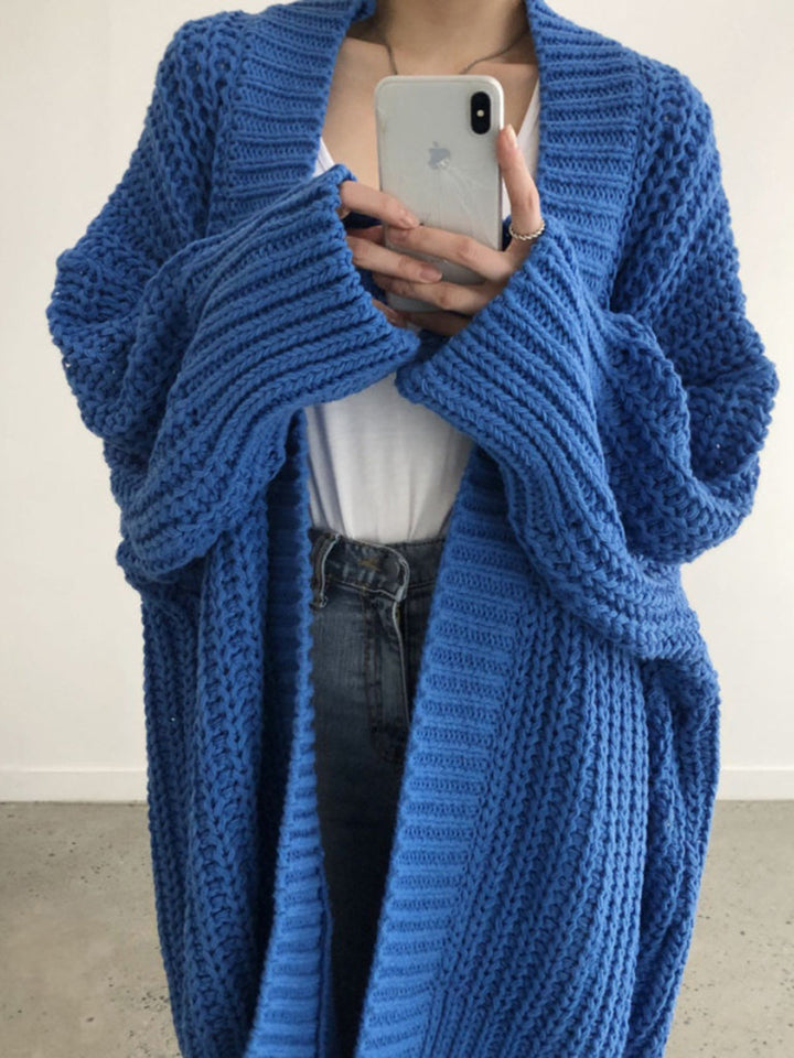 Mélia | Cardigan long oversize en grosse maille