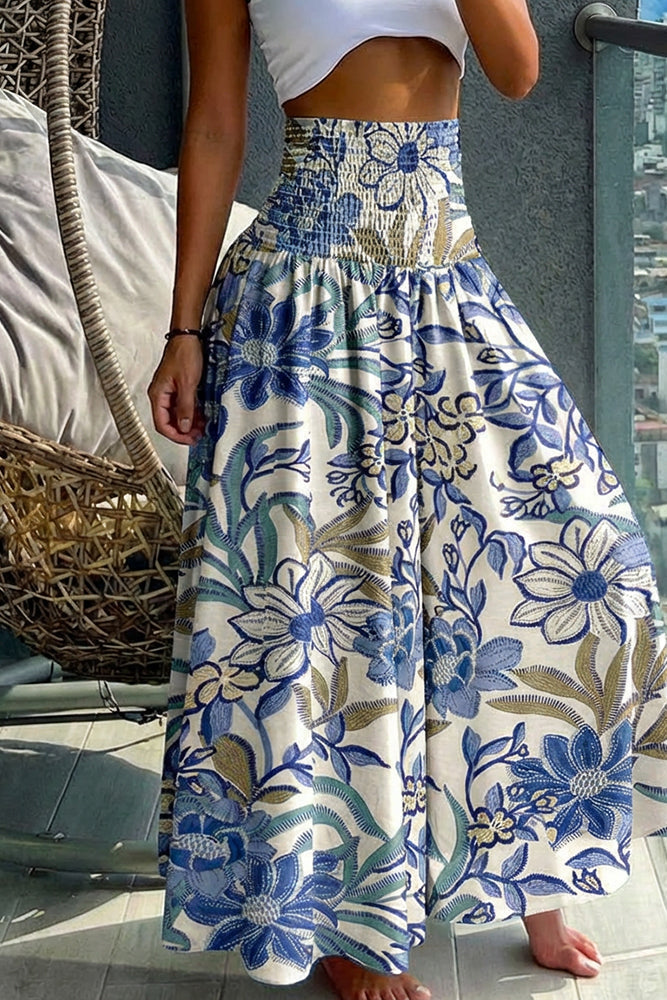 Léa | Pantalon Palazzo en Viscose Imprimé Floral