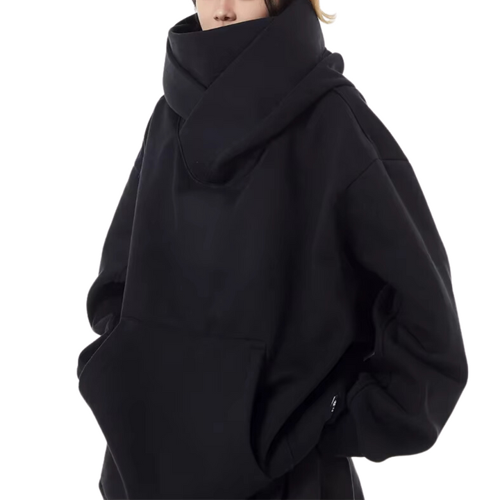 Pervenche | Sweat ample à capuche montante