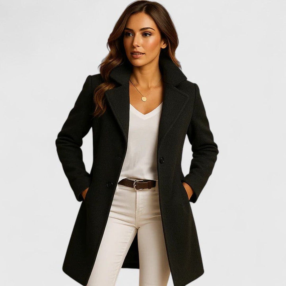 Roxelane | Manteau long à revers crantés