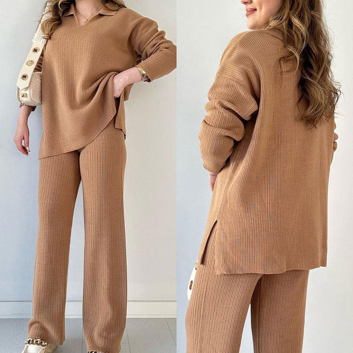 Lily™ - Ensemble coordonné confortable à col en V
