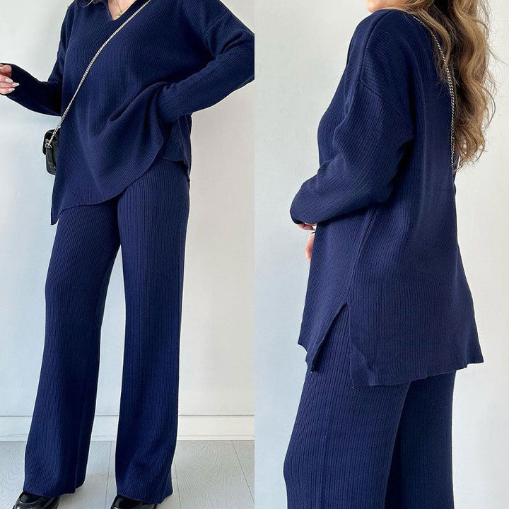 Lily™ - Ensemble coordonné confortable à col en V