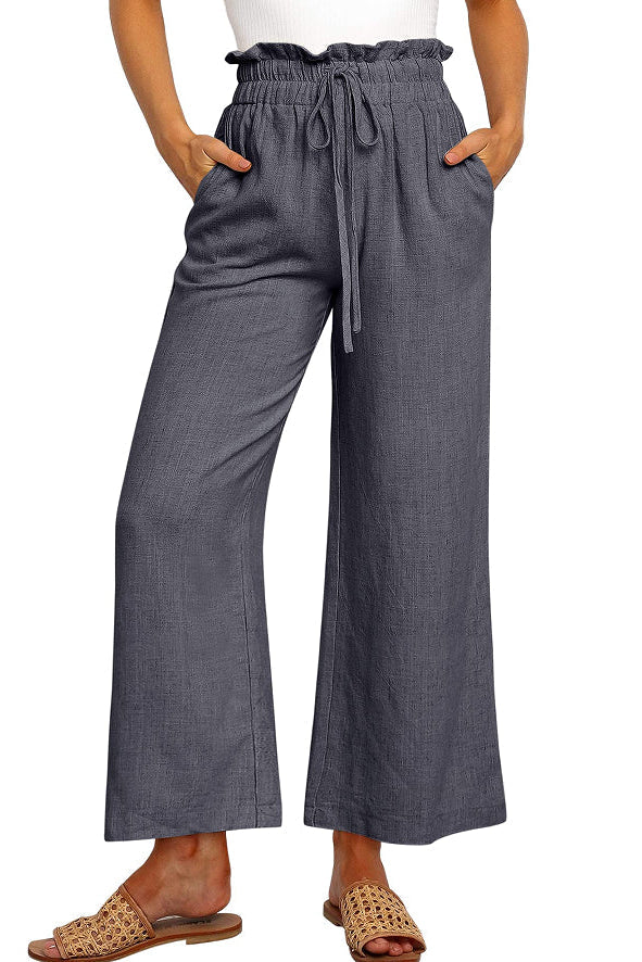 Elara | Pantalon Large Femme - Jambes Amples et Taille Élastique
