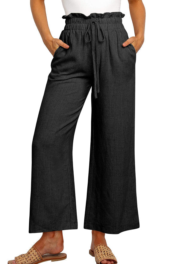 Elara | Pantalon Large Femme - Jambes Amples et Taille Élastique