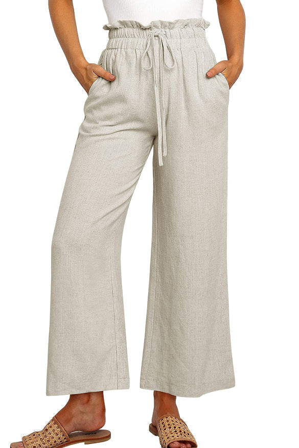 Elara | Pantalon Large Femme - Jambes Amples et Taille Élastique