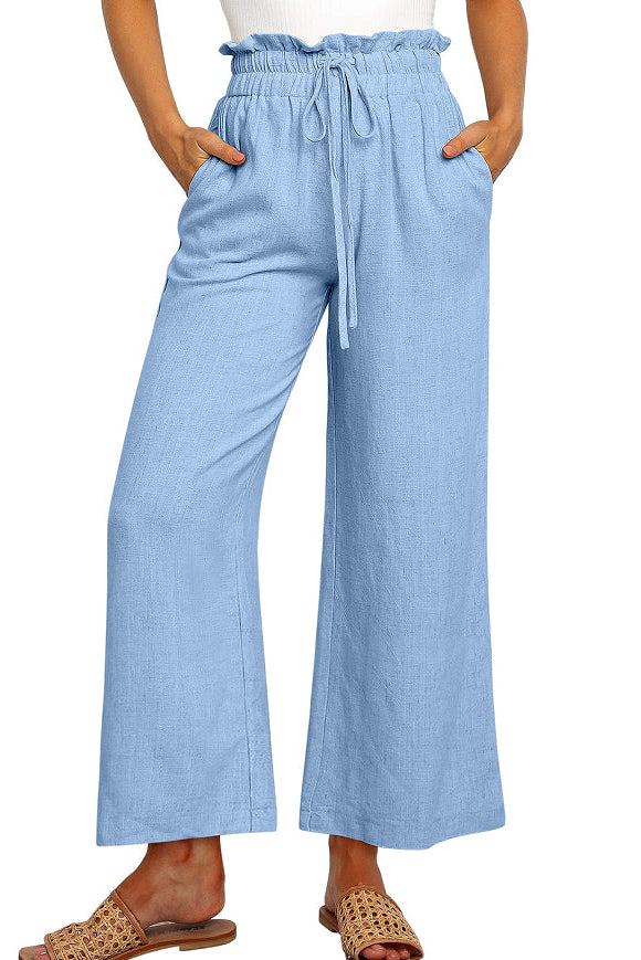 Elara | Pantalon Large Femme - Jambes Amples et Taille Élastique
