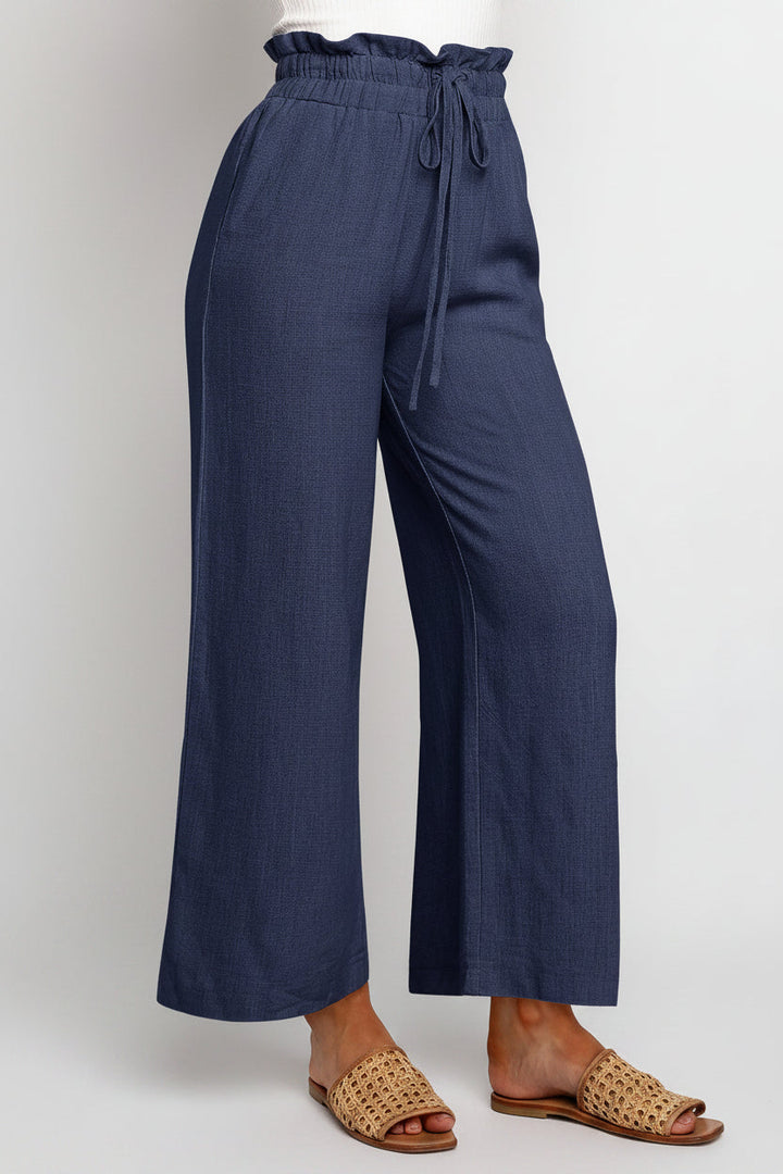 Elara | Pantalon Large Femme - Jambes Amples et Taille Élastique
