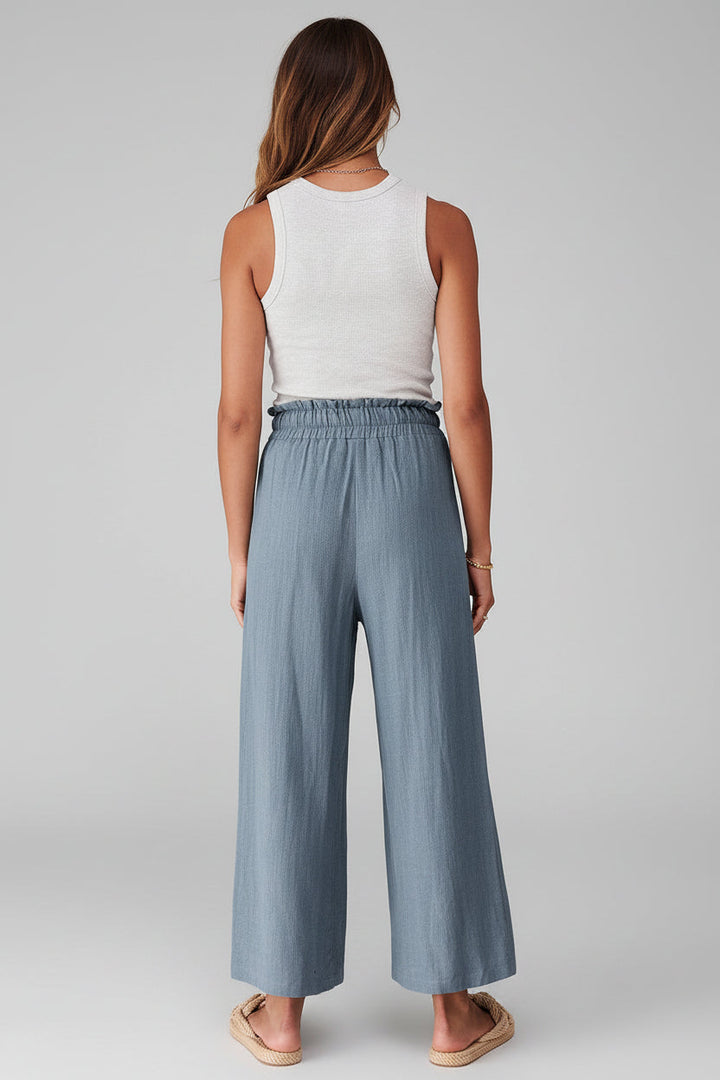 Elara | Pantalon Large Femme - Jambes Amples et Taille Élastique