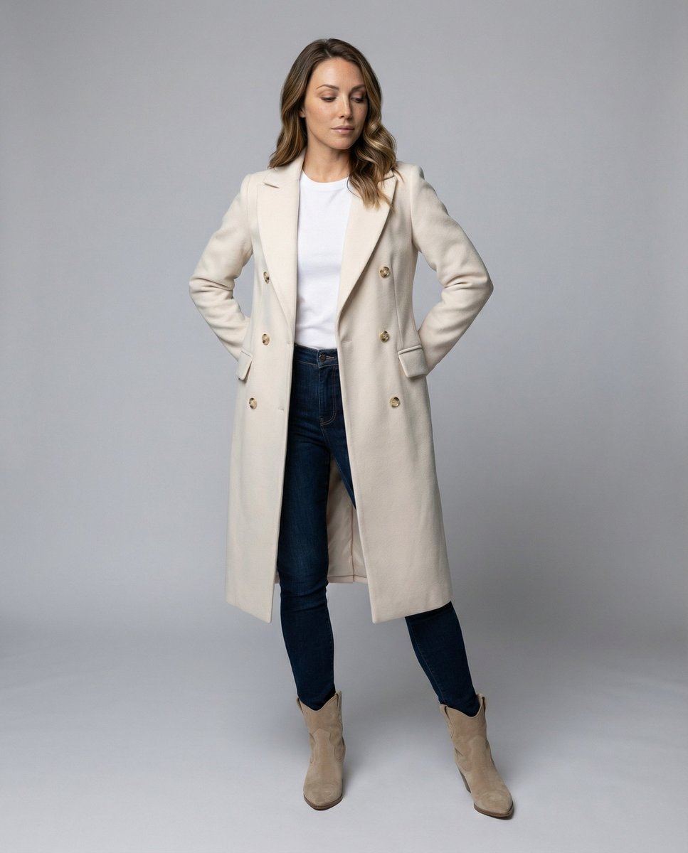 Augustine | Manteau long croisé à revers