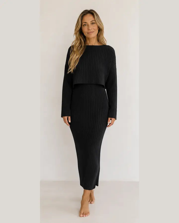 Scarlette | Ensemble élégant en deux pièces (Robe et Pull)